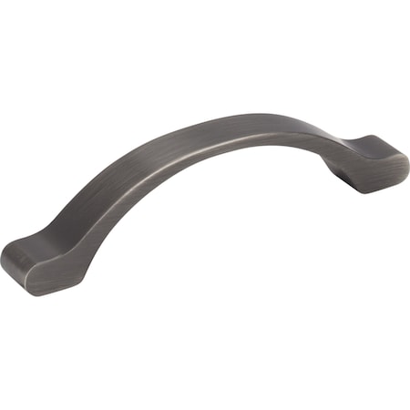 96 Mm Center-to-Center Brushed Pewter Arched Seaver Cabinet Pull